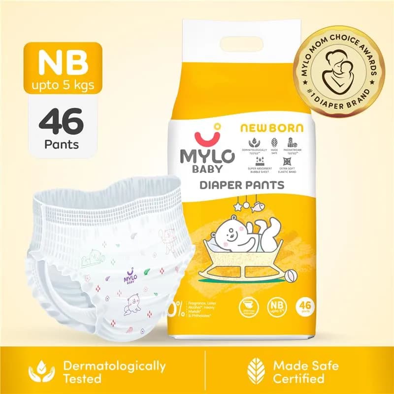 Mylo Baby New Born Diaper Pants | 46 Count (Pack of 1)
