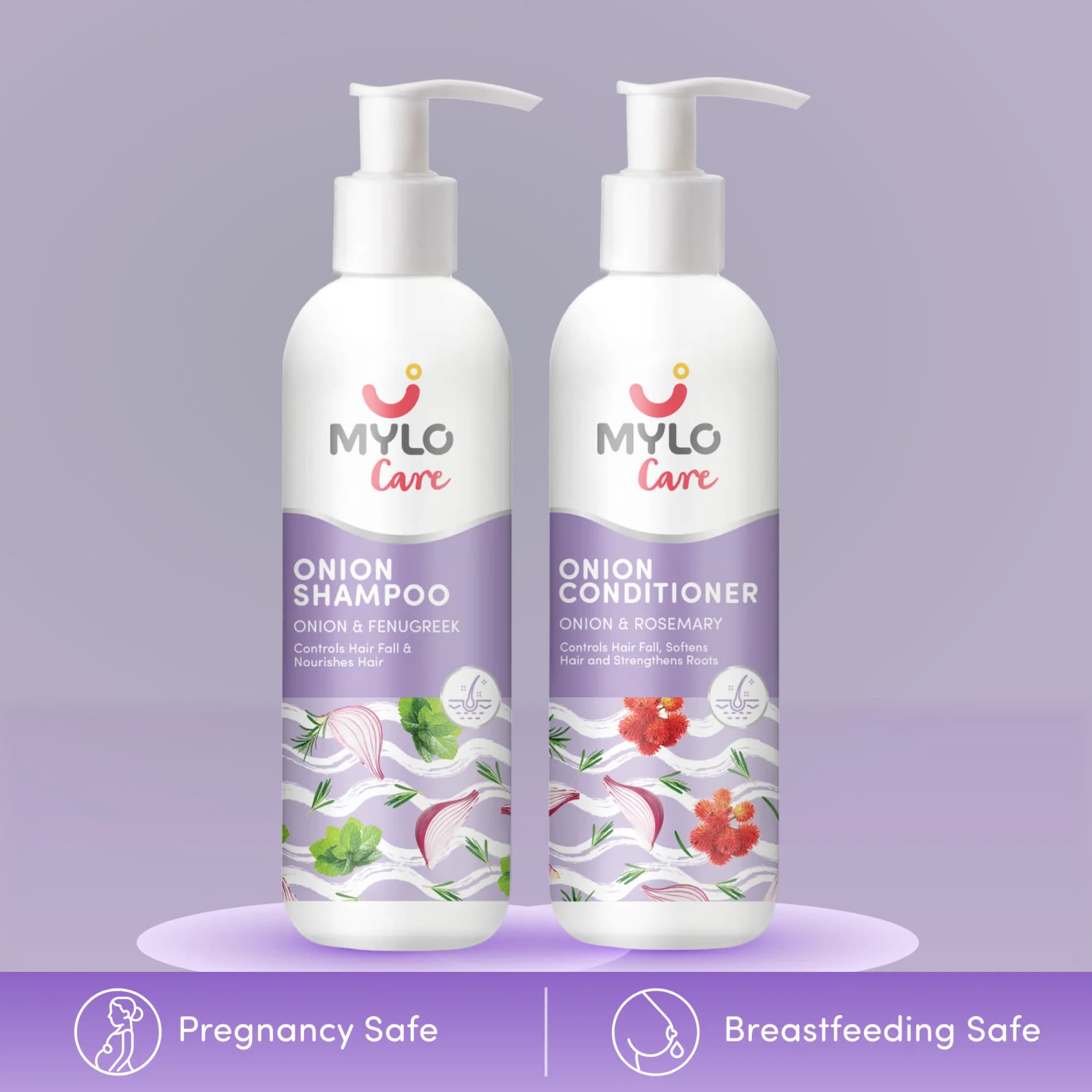 Pre & Post Pregnancy Hairfall Shampoo & Conditioner with Onion - 200 ml each