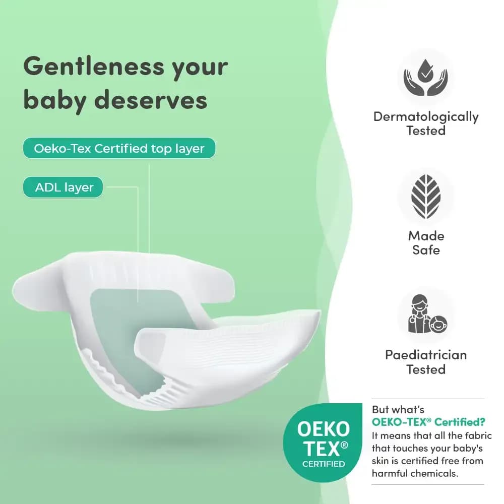 Baby Diaper Pants Small (S) Size 4-8 kgs (42 count) Leak Proof | Lightweight | Rash Free | 12 Hours Protection | ADL Technology (Pack of 1)