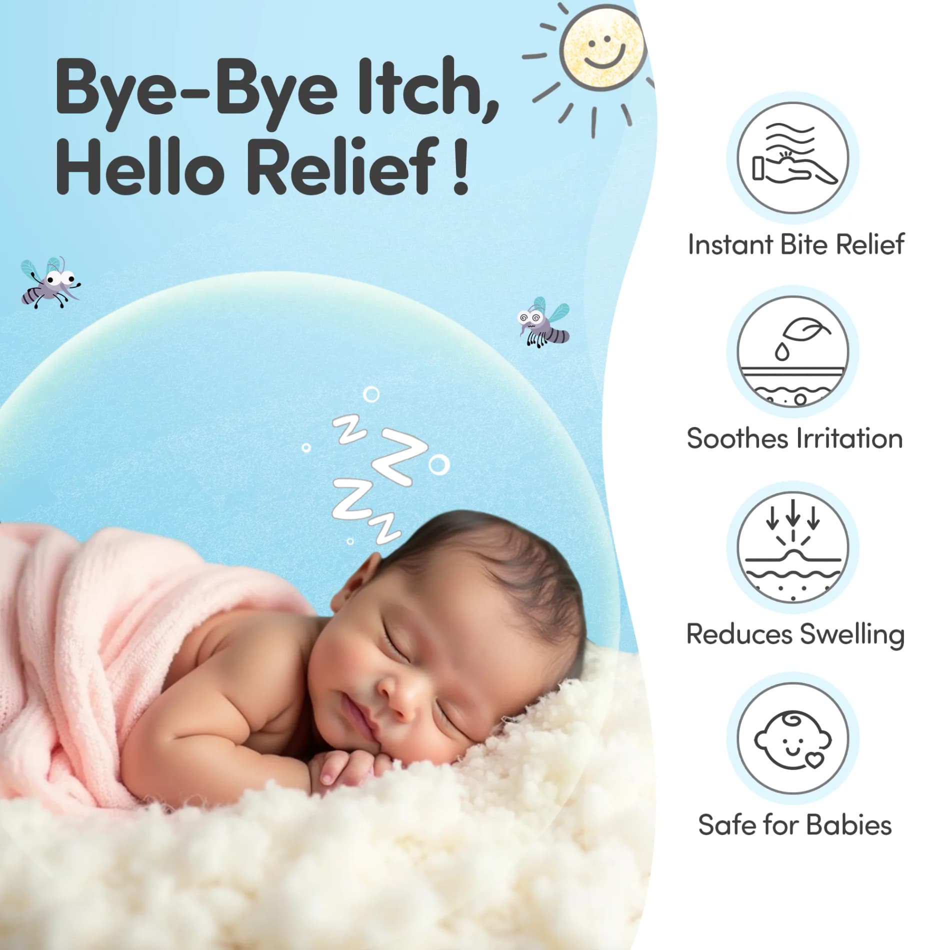 Mylo Baby After Bite Roll-On with Coconut Oil, Vit E - 40 ml