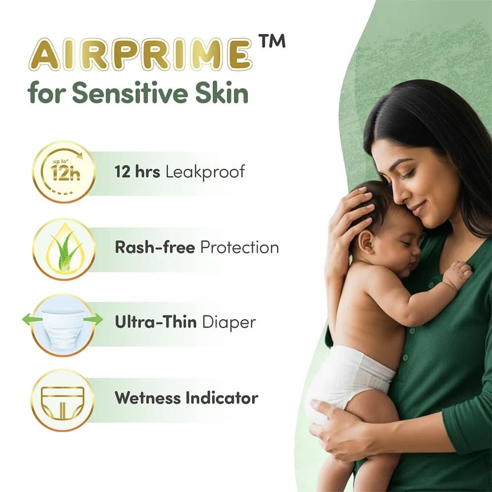Mylo Airprime™ Premium Diaper Pants with Wetness Indicator - S(5-9 Kgs) - 104 Count