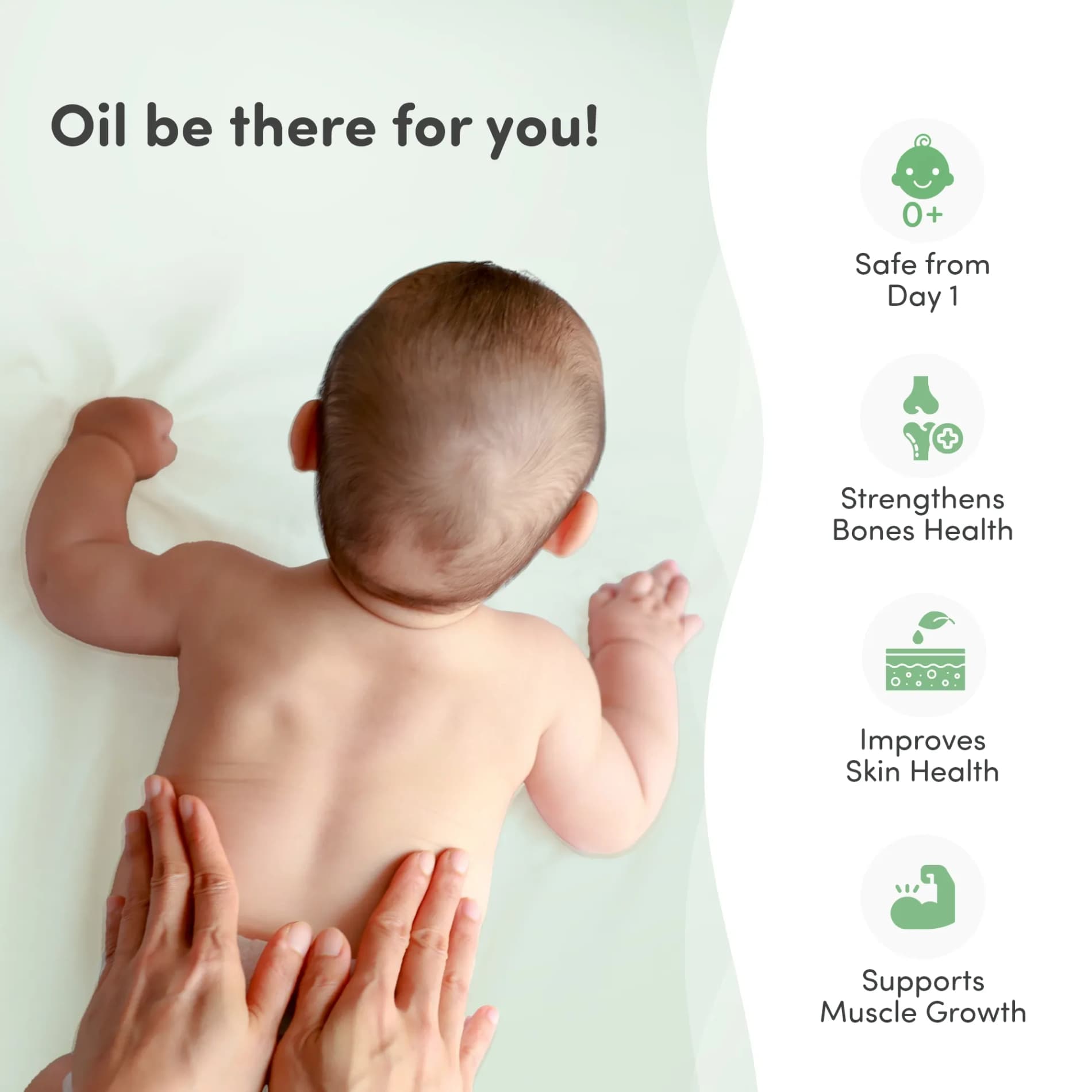 Mylo Herb Enriched Baby Massage Oil - 100 ml | For Winters Dermatologically Tested | Made Safe Certified | Nourishes Skin | Strengthens Immunity | Ayurvedic Preparation