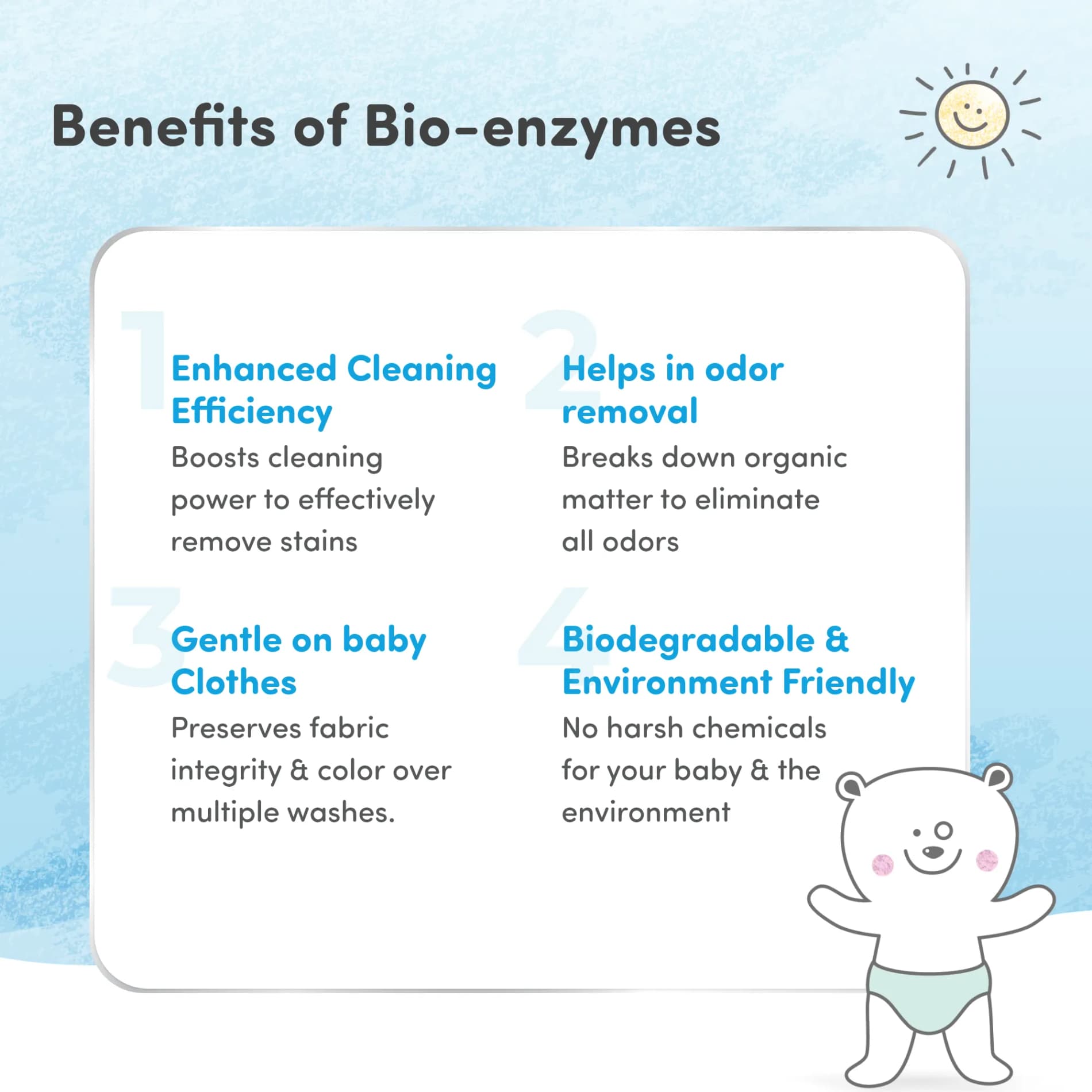 Baby Safe Liquid Detergent for Baby Clothes | Tough on stains | Gentle on clothes | Keeps Color & Softness Intact | Suitable for Front & Top Load Washing Machine | 1 litre