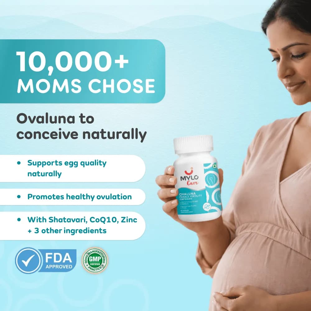 Mylo Ovaluna Conception Fertility Supplements for Women | Prenatal Vitamins | Promote Natural Conception | Improve egg quality, Hormone Balance, Cycle Consistency | Aid Ovulation | 60 Vegetarian Capsules