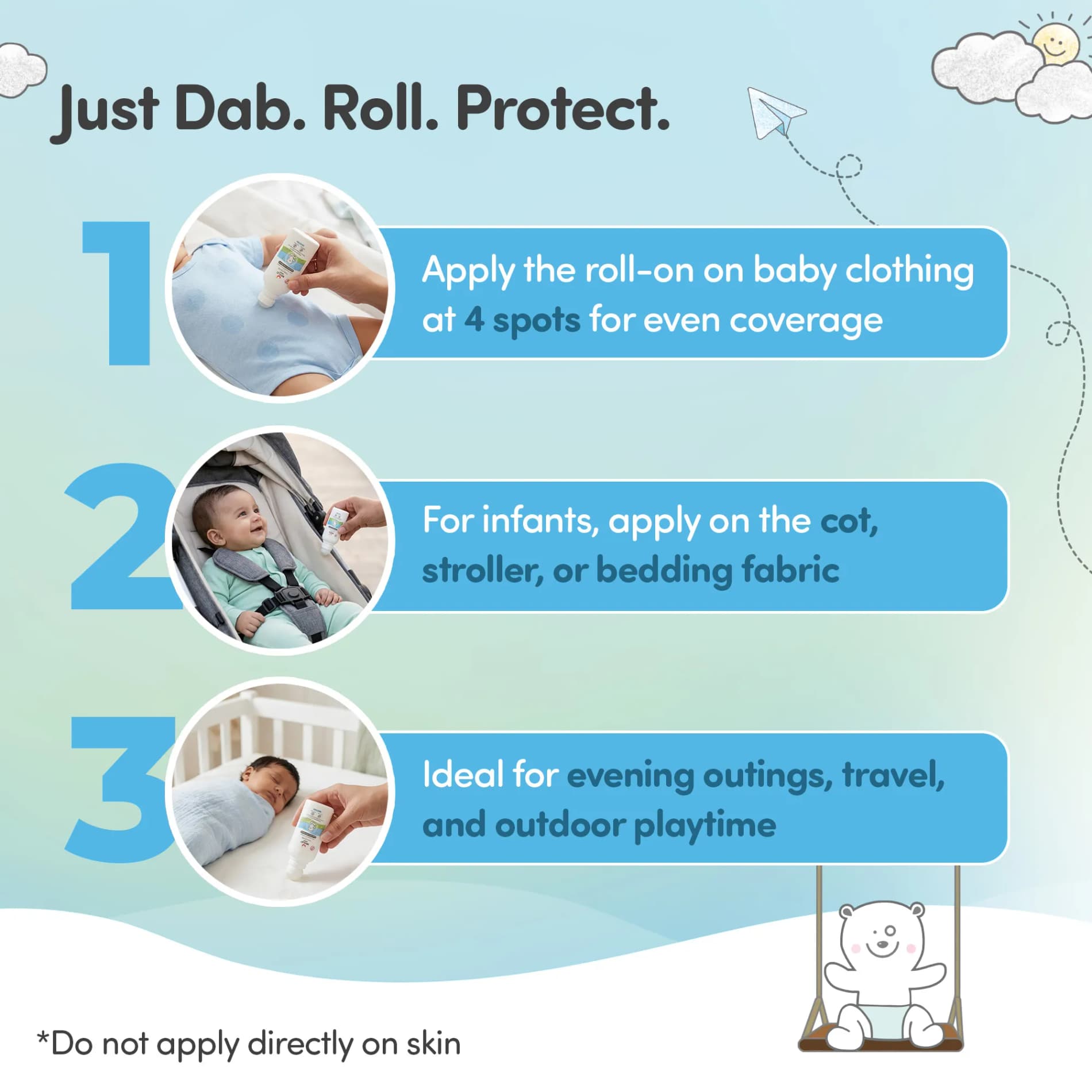 Mylo Baby Mosquito Repellent Fabric Roll-On (10ml)