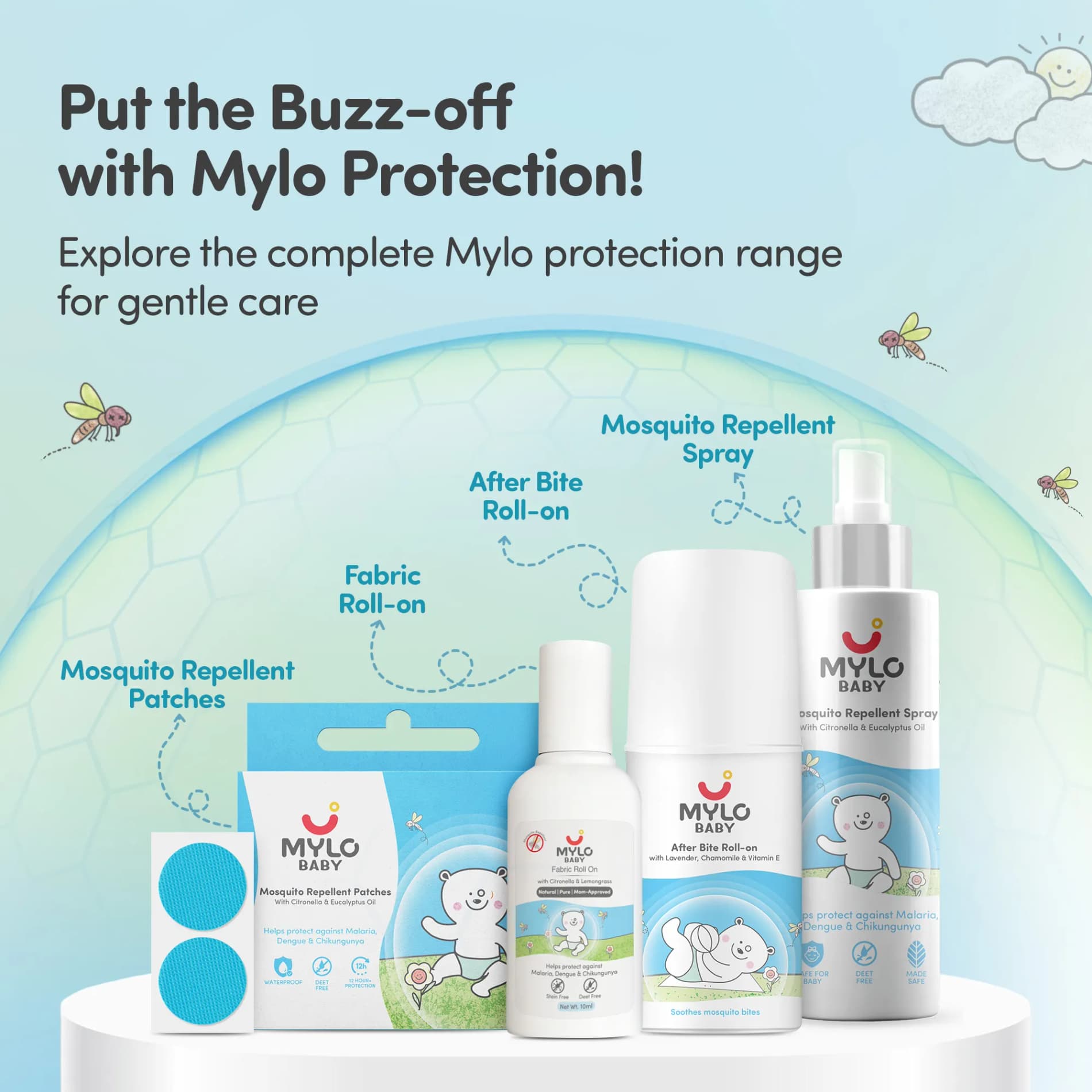 Mylo Baby Mosquito Repellent Fabric Roll-On (10ml)