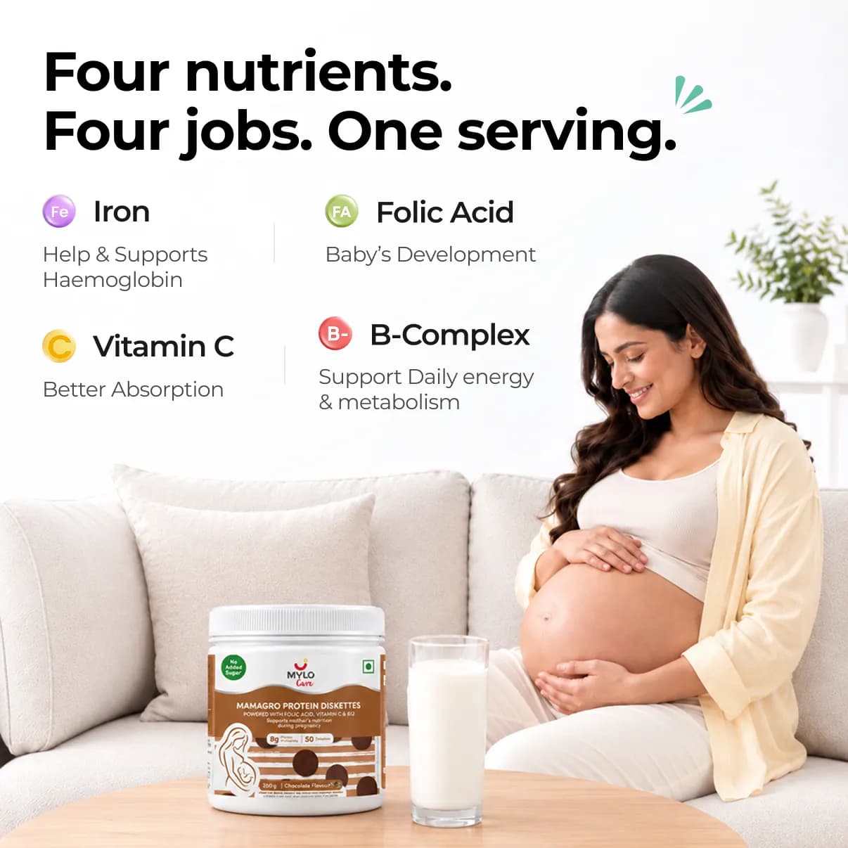 MamaGro™ Protein Diskettes - 750gm (50 Vanilla + 50 Jeera + 50 Chocolate Diskettes)