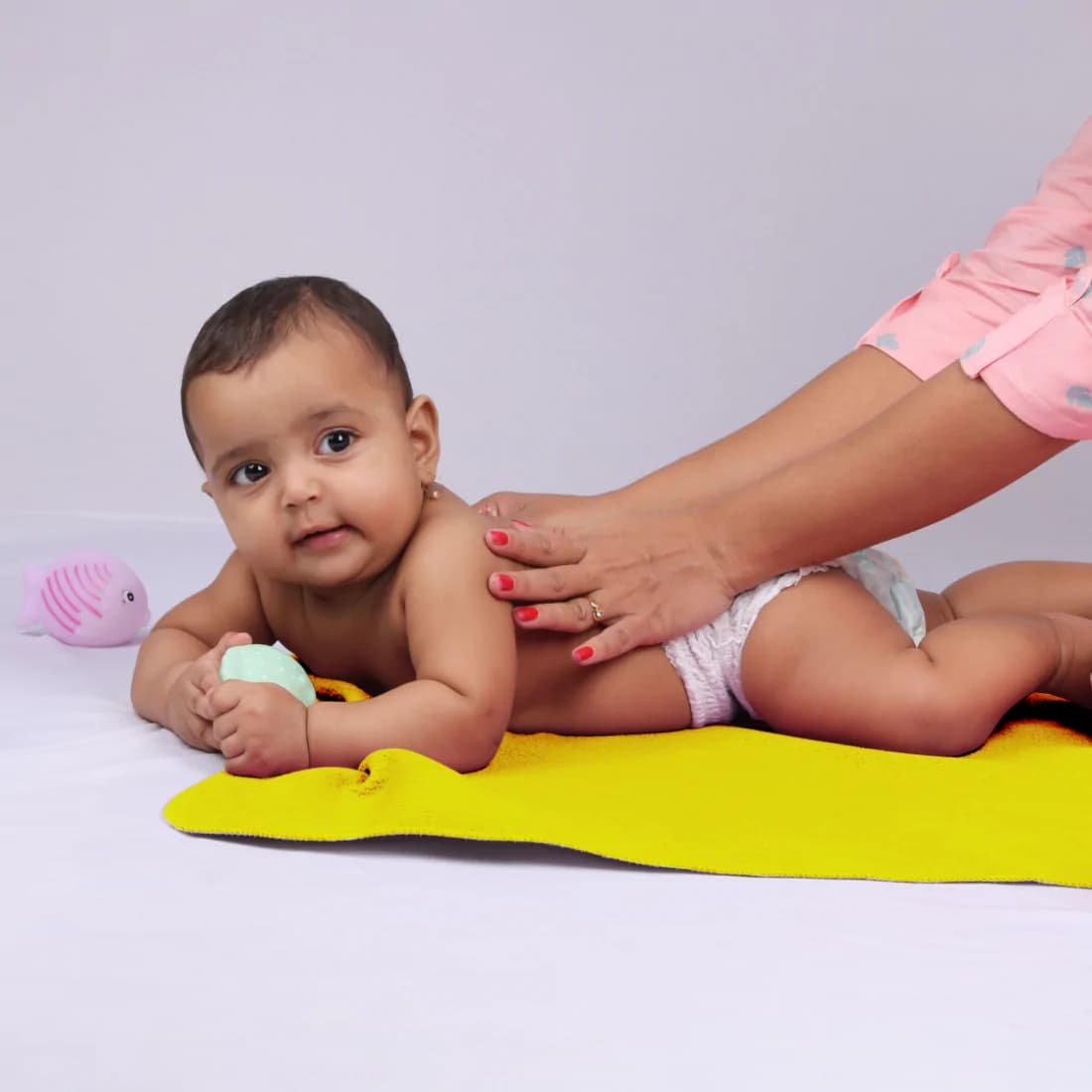 Waterproof Extra Absorbent Baby Dry Sheet & Bed Protector | Guards Against Spills, Stains & Nappy Leaks | Foldable & Portable - Yellow - M