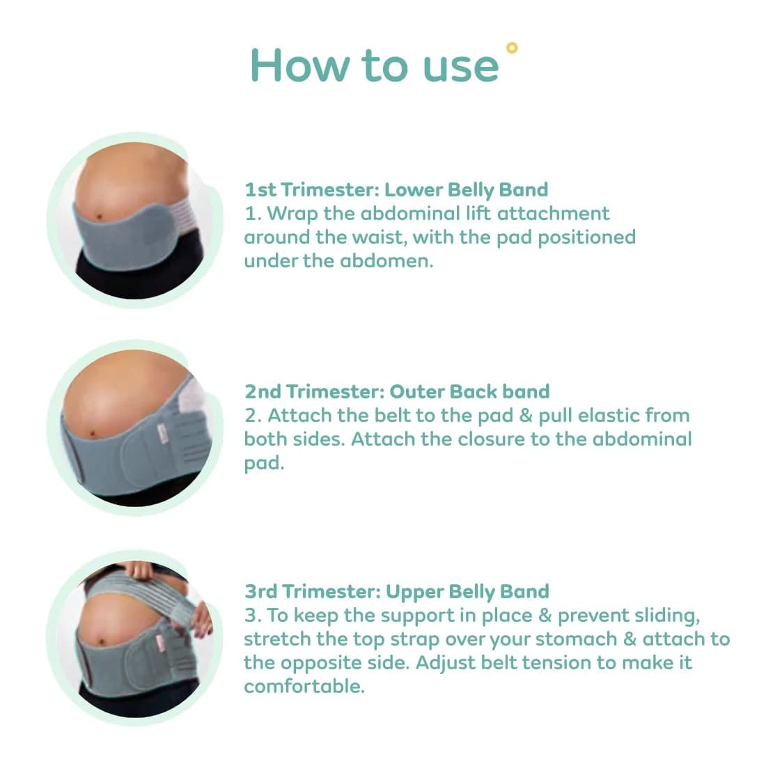 Pre & Post Pregnancy Belt - XL - Black