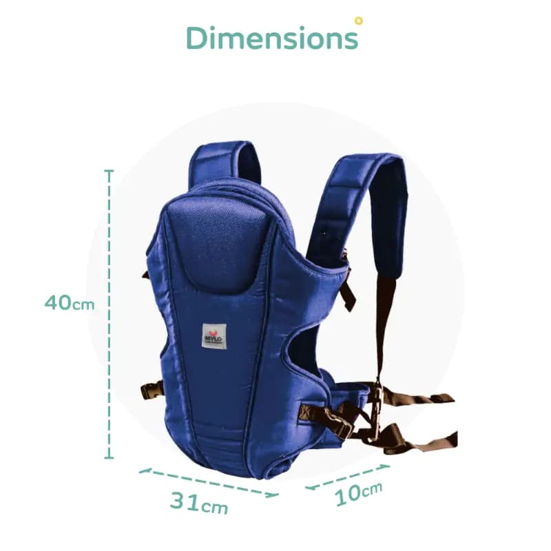 Baby Carrier Bag for 6 to 15 Months | 3 Carrying Positions | Adjustable & Durable Shoulder Straps | Soft Cushioning Near Headrest | Royal Blue