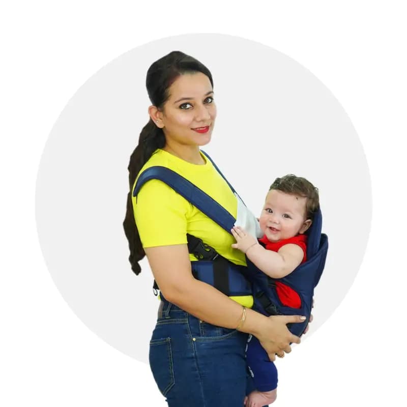 Baby Carrier Bag for 6 to 15 Months | 3 Carrying Positions | Adjustable & Durable Shoulder Straps | Soft Cushioning Near Headrest | Royal Blue