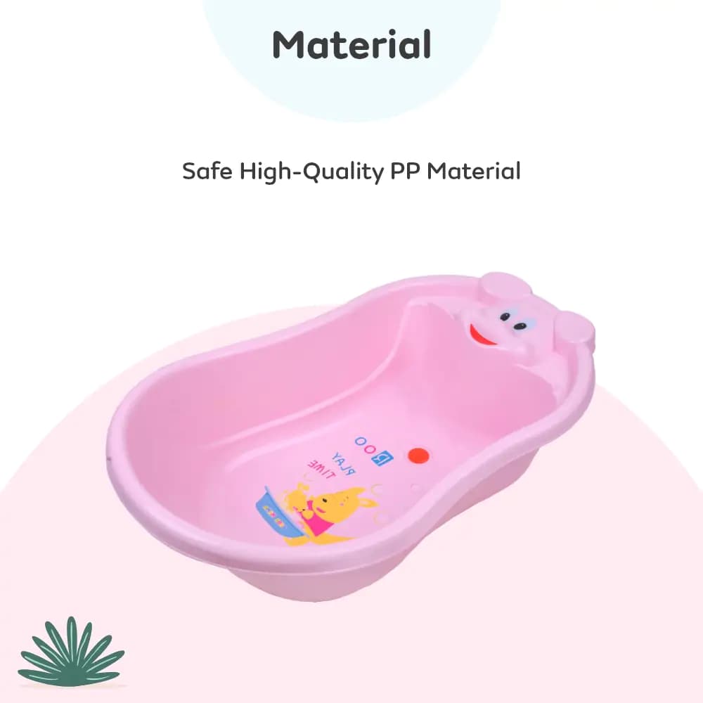 Classic Bear Bathtub for Toddlers | 6 Months to 3 Years | BPA Free | Anti Slip | Pink