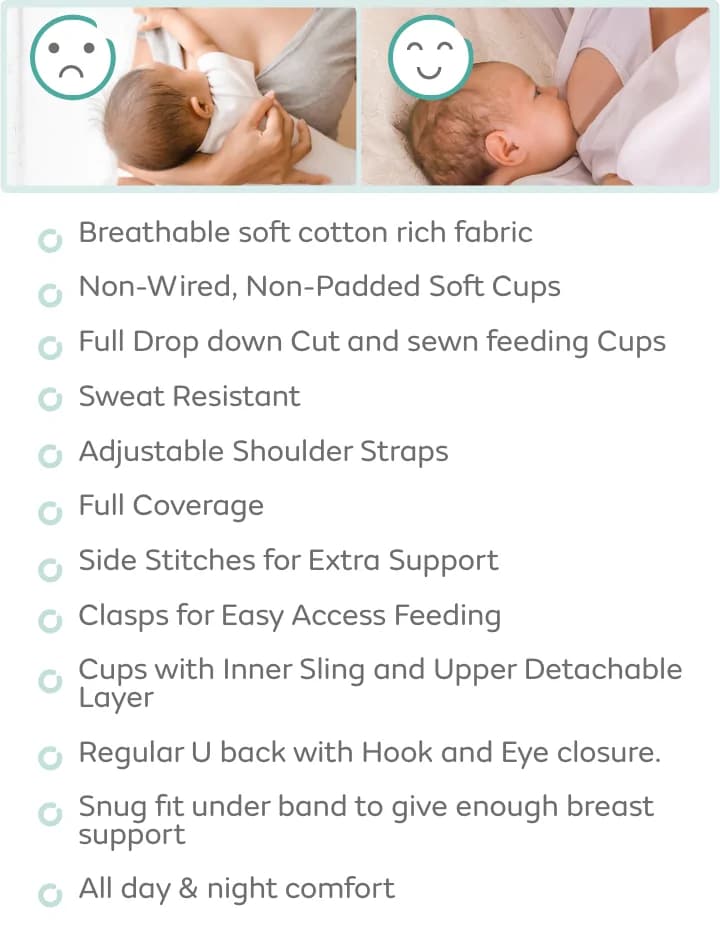 Maternity/Nursing Bras Non-Wired, Non-Padded with free Bra Extender – Classic Black 32 C  WHAT IS IT?