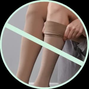 Open Toe Compression Stockings - Knee Length (S)  DON'TS