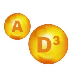 Vitamin A & D3: Improves scalp health 