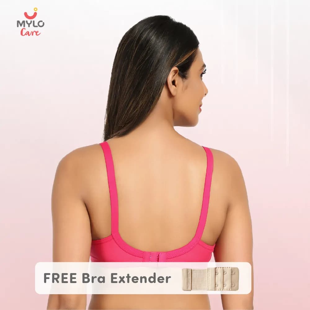 38C - Maternity Bras Non-Wired, Non-Padded - Dark Pink (Buy 2 Get 1 Free)