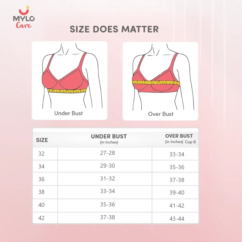 38C - Maternity Bras Non-Wired, Non-Padded - Dark Pink (Buy 2 Get 1 Free)
