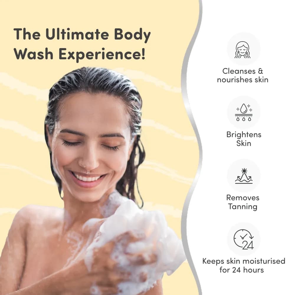 Ubtan Body Wash with Nalpamaradi Oil, Saffron & Sandalwood | Improves Skin Elasticity | Promotes Skin Repair | Lightens Skin Complexion 275ml
