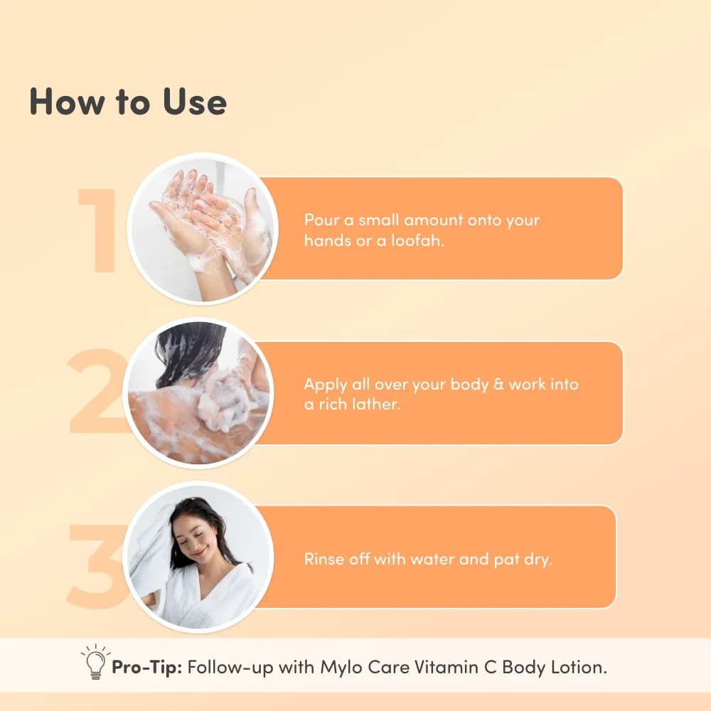 Vitamin C Body Wash | Deeply Cleanses & Moisturizes | Brightens & Nourishes Skin | Promotes Skin Repair | Provides Sun Protection  - 275 ml