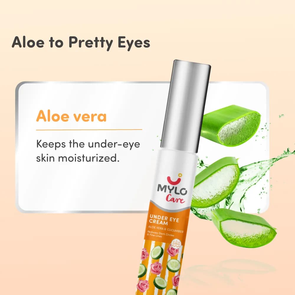 Under Eye Cream for Dark Circles - Hydrates Under Eye Skin | Relieves Puffiness & Tightens Skin | Non-Sticky | Made with Natural Ingredients - 15gm