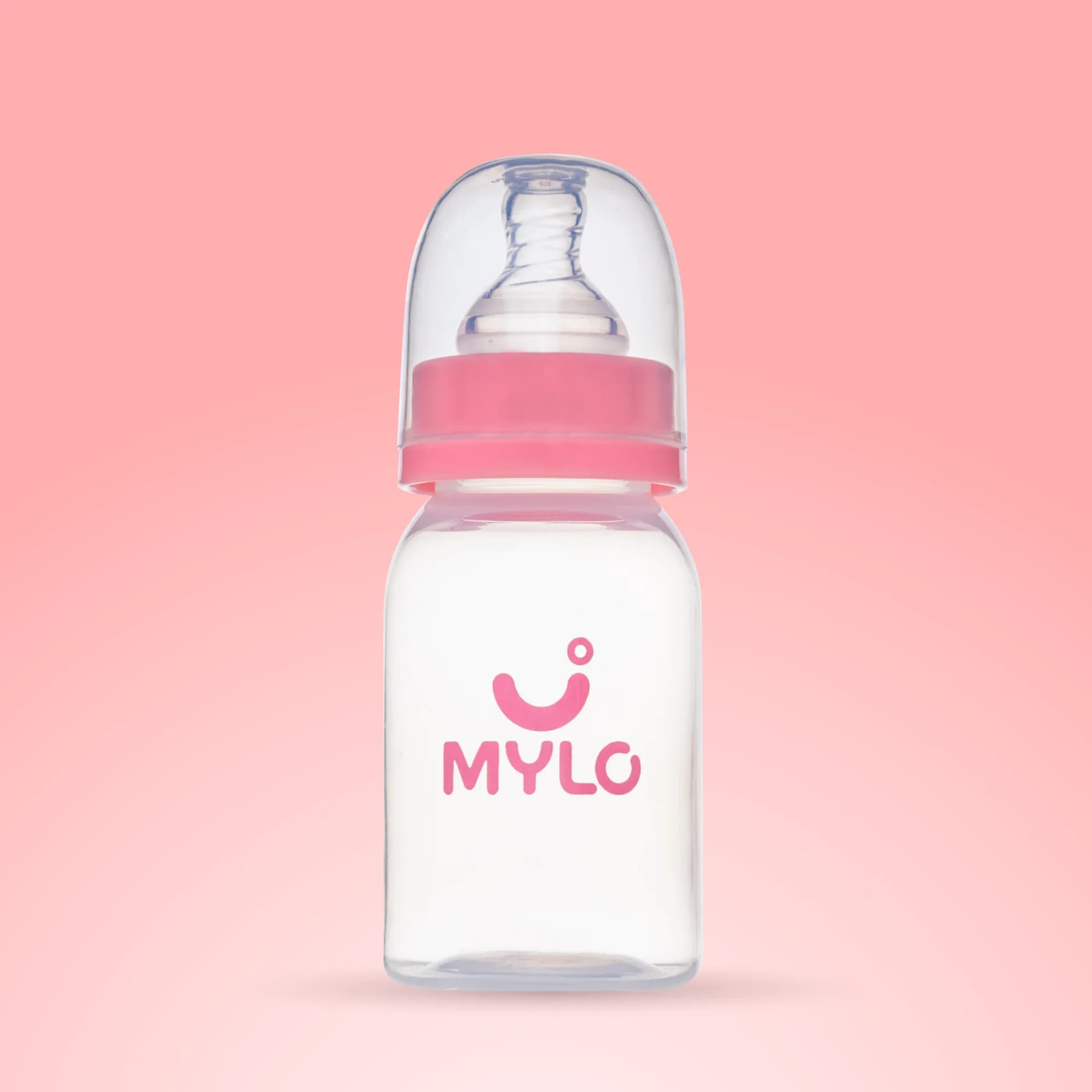 2-in-1 Baby Feeding Sipper Bottle (Pink) - 125 ml