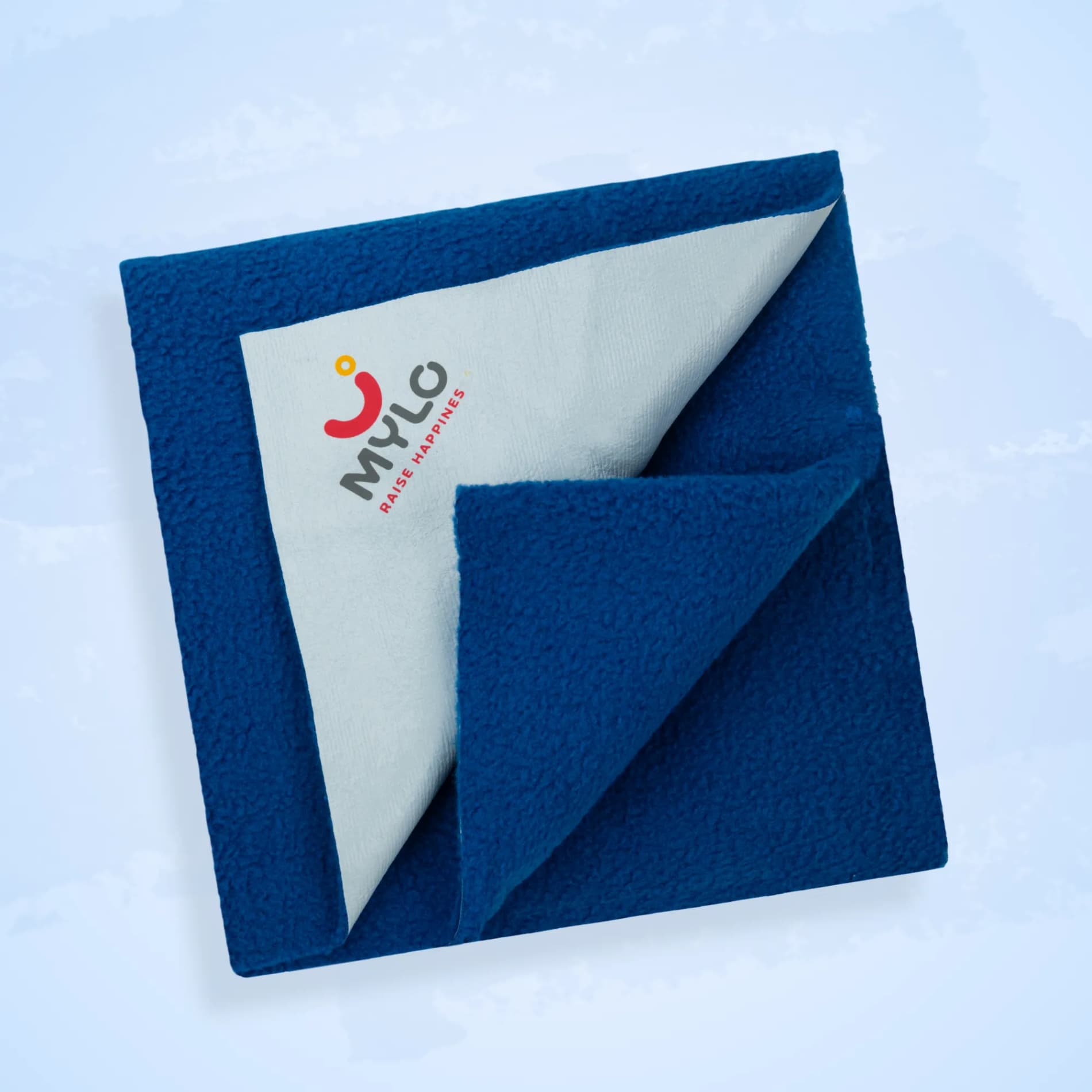 Waterproof Extra Absorbent Baby Dry Sheet & Bed Protector | Guards Against Spills, Stains & Nappy Leaks | Foldable & Portable - Cobalt - M