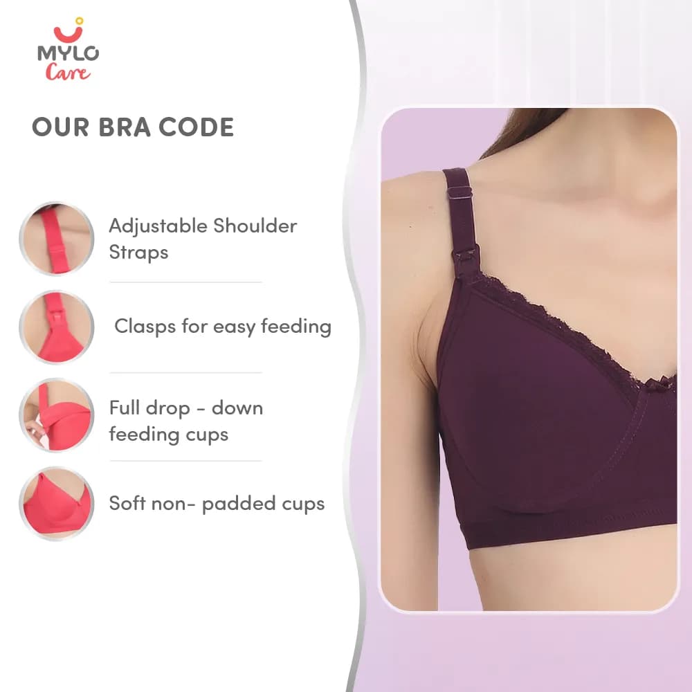 Maternity Bra Light Padded Plum 40B