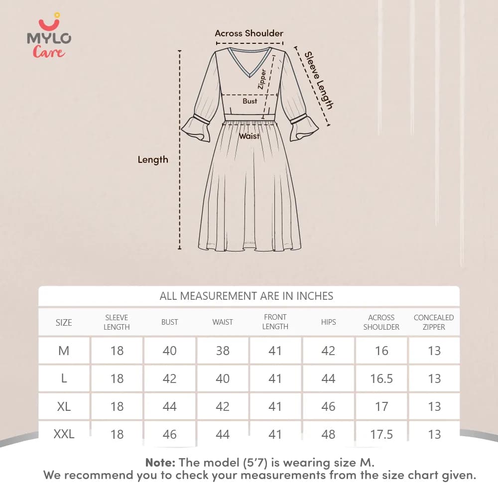 Maternity Dresses For Women with Both Side Zipper For Easy Feeding | Adjustable Belt for Growing Belly | Kaftan Dress | Shibori Print - Orange | L