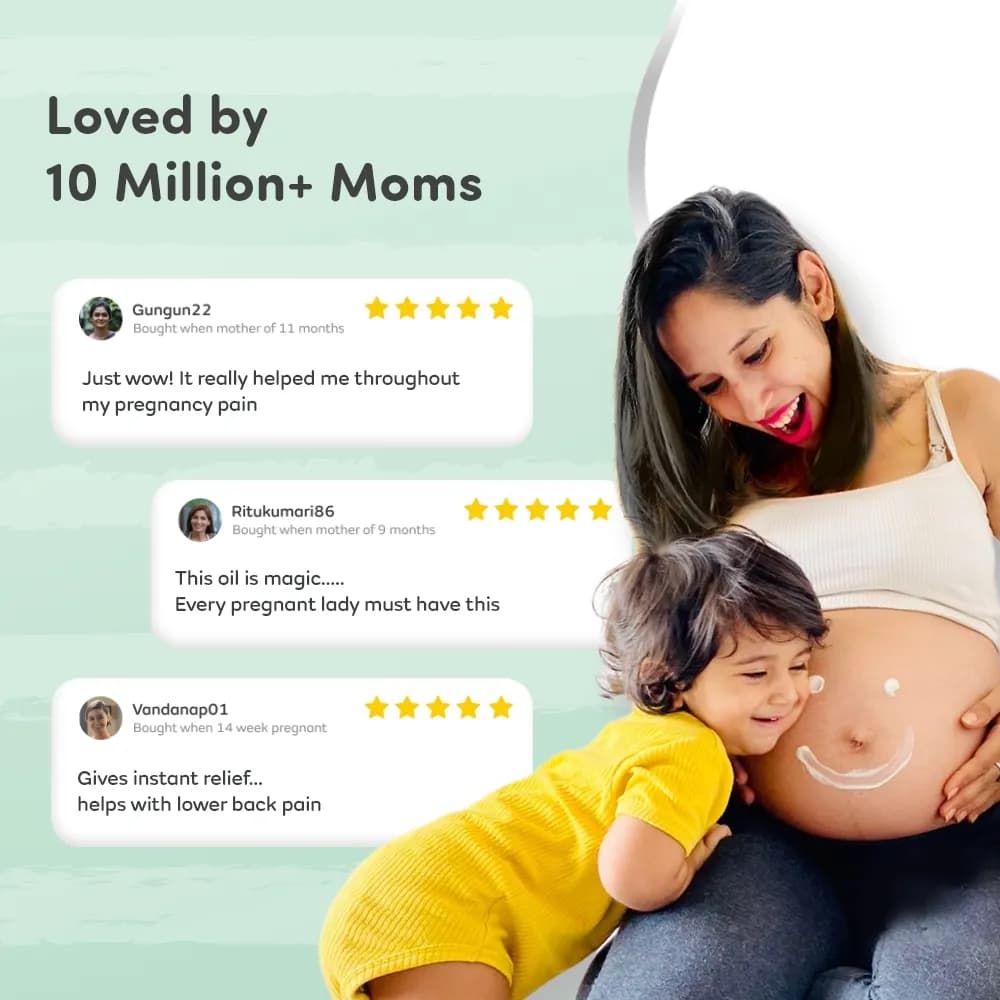 Ayurvedic Pregnancy Massage Oil | Relieves Pregnancy Pain & Ichiness | Heals Stretch Marks | Firms Up Body Post Pregnancy | Made with Dhanwantram Recipe (200 ml)