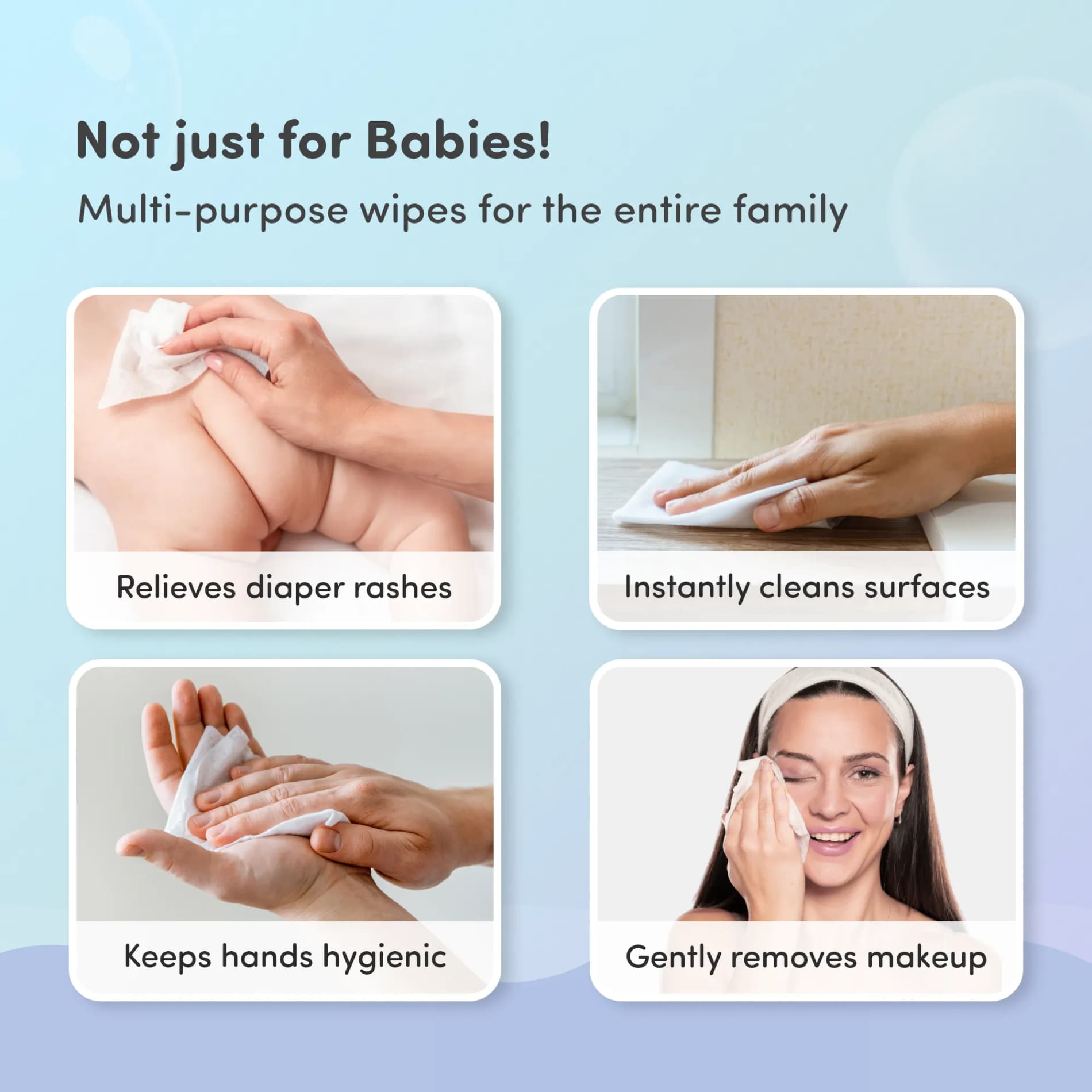 Gentle Baby Wipes With Lid  (Pack of 2)  + Mosquito Patches (Pack of 24)