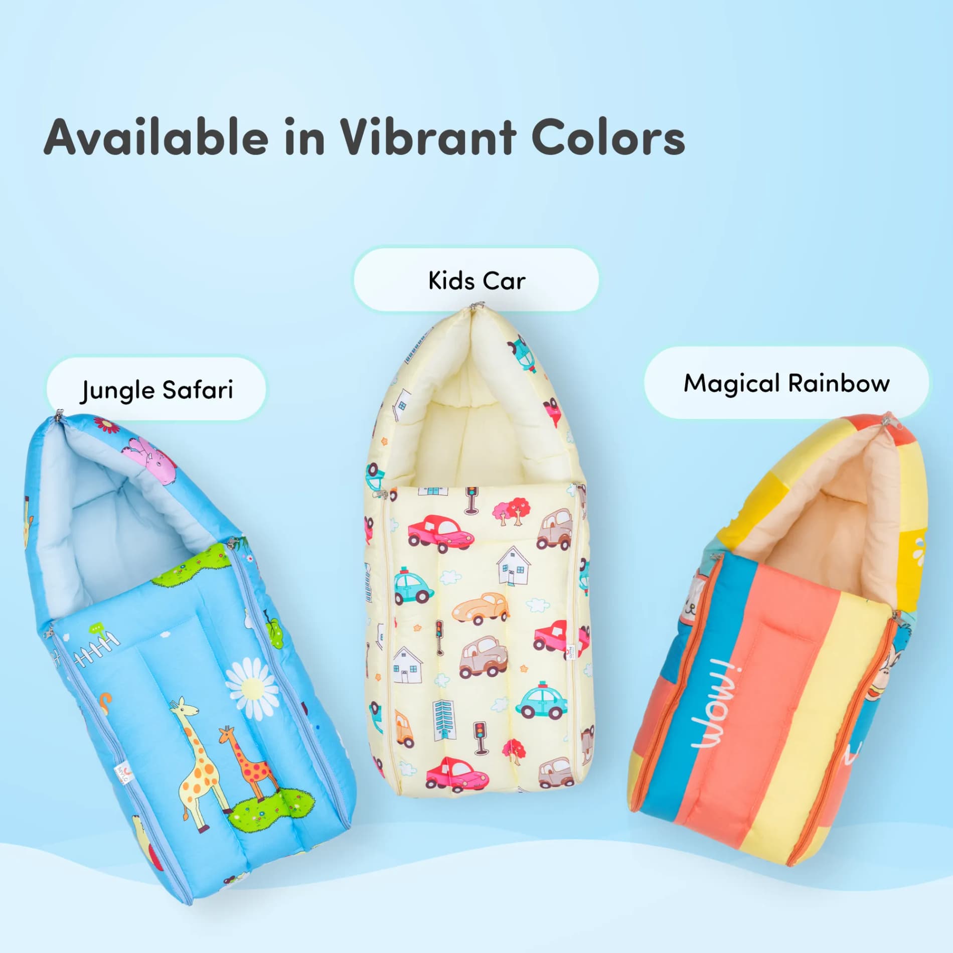 Baby 4–in-1 Soft & Snuggly Baby Sleeping Bag/Baby Carry Nest with 3-way Zip Opening | Soft & Breathable | Head-to-toe comfort - Alpha Baby