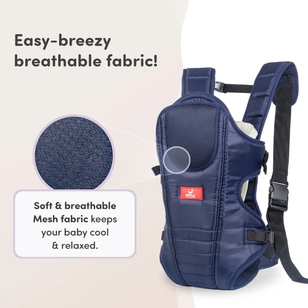 Premium Baby Carrier Bag for 6-15 Months | 3 Comfortable Carrying Positions | Ergonomically Designed | Lightweight & Adjustable - Royal Blue