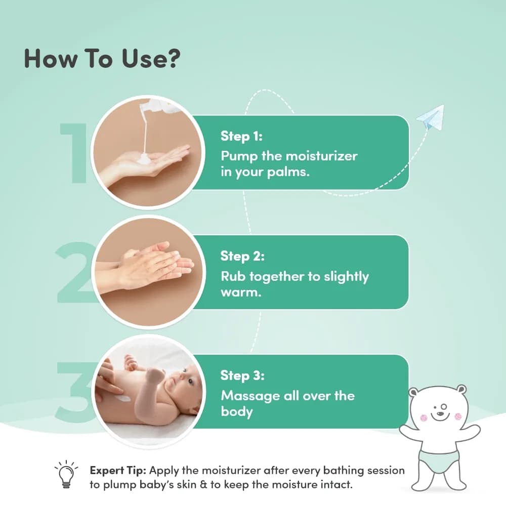 Baby Body Lotion | Made Safe Certified | Dermatologically Tested | Long Lasting 24 Hours Moisturization| Soothes Dryness - 100 ml