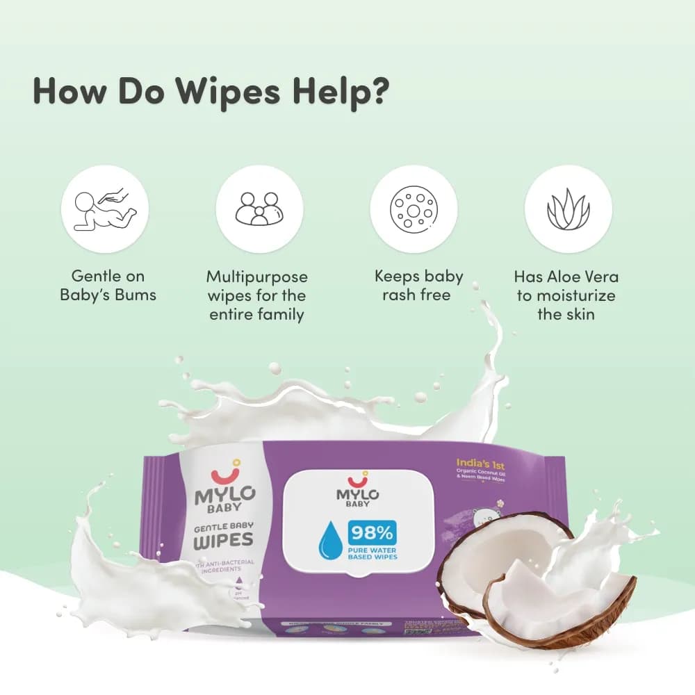 Monthly Diapering Super Saver Combo - Baby Diaper Pants Small (S) - (84 count) + Baby Wipes (Pack of 2)