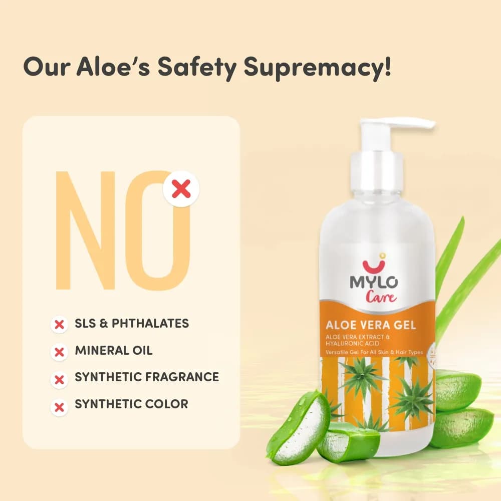 Aloe Vera Gel with 99% Organic Aloe Vera | Nurtures Skin & Hair | Reduces Suntan | Soothes Burns | Enhances Hair Resilience (300 ml)