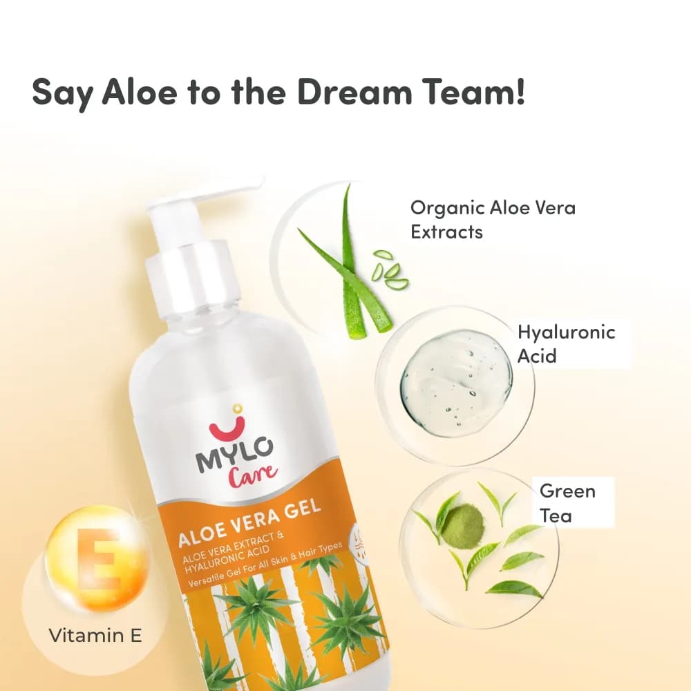 Aloe Vera Gel with 99% Organic Aloe Vera | Nurtures Skin & Hair | Reduces Suntan | Soothes Burns | Enhances Hair Resilience (300 ml)