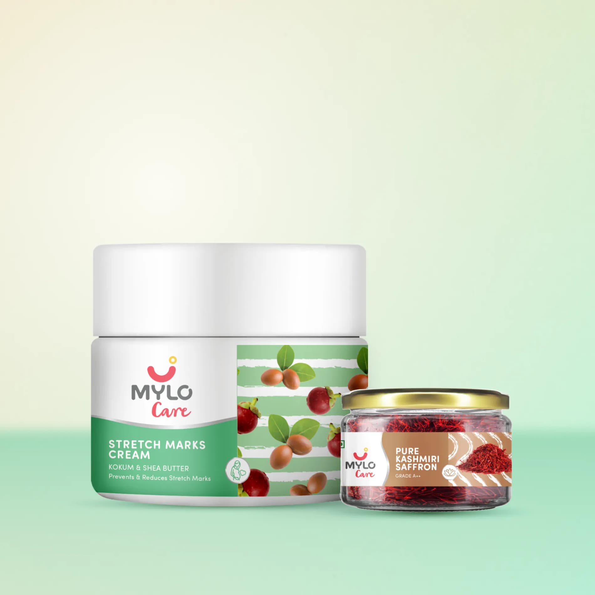 Pregnancy Wellness Super Saver Combo - Stretch Marks Cream for Women (100g) & Saffron for Pregnant Women (1g)
