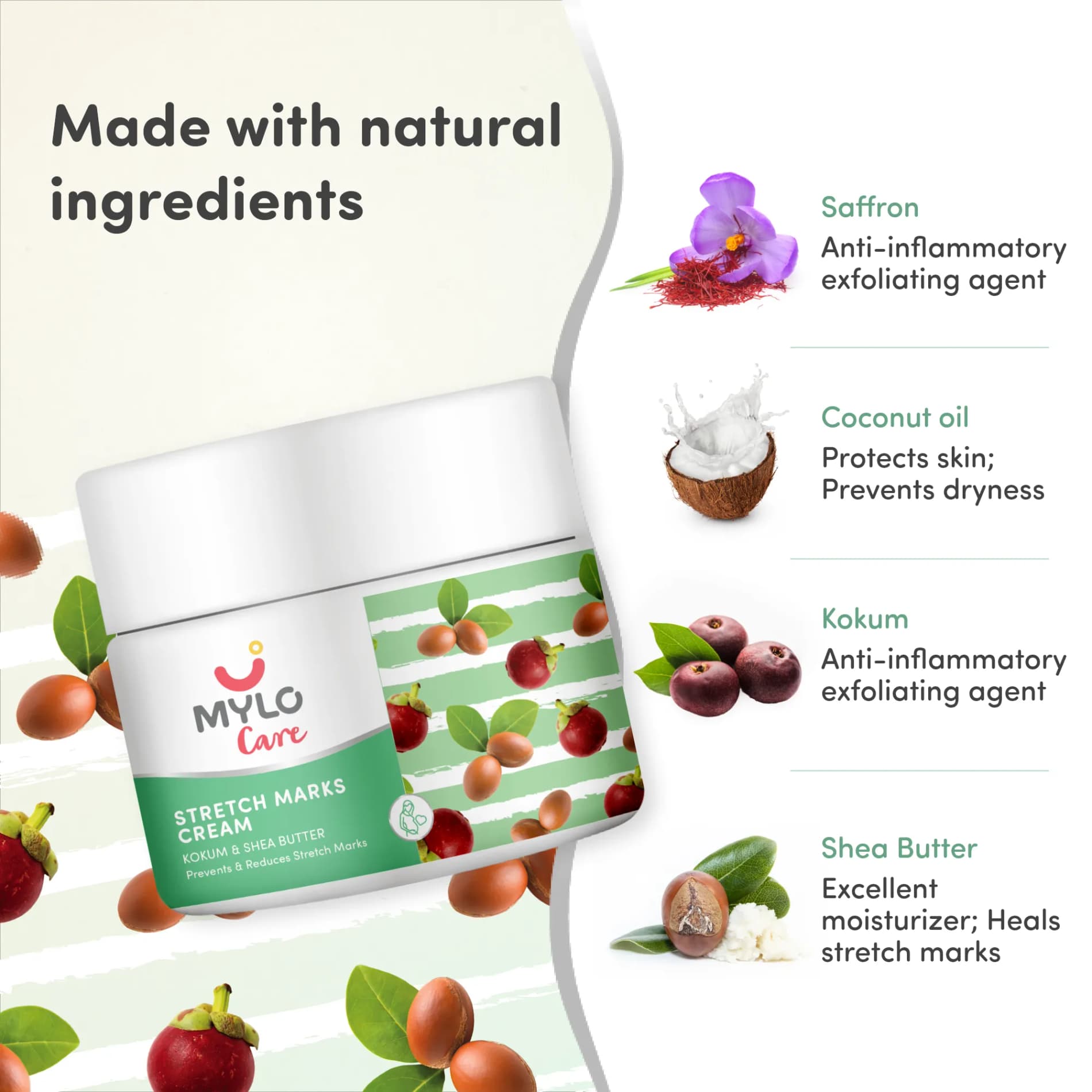 Pregnancy Wellness Super Saver Combo - Stretch Marks Cream for Women (100g) & Saffron for Pregnant Women (1g)