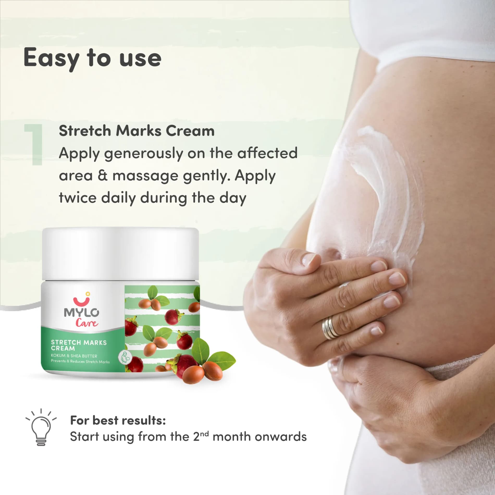 Pregnancy Wellness Super Saver Combo - Stretch Marks Cream for Women 100g + Long Grain Pure Saffron for Pregnant Women (Kesar) - 2g