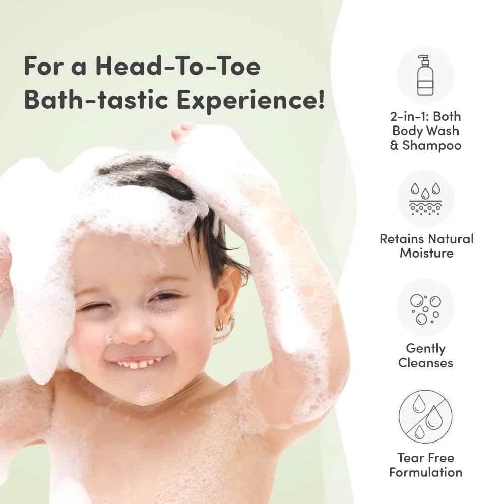 Baby Bathing Super Saver Combo - Body Wash & Shampoo, Towel, Lotion & Powder