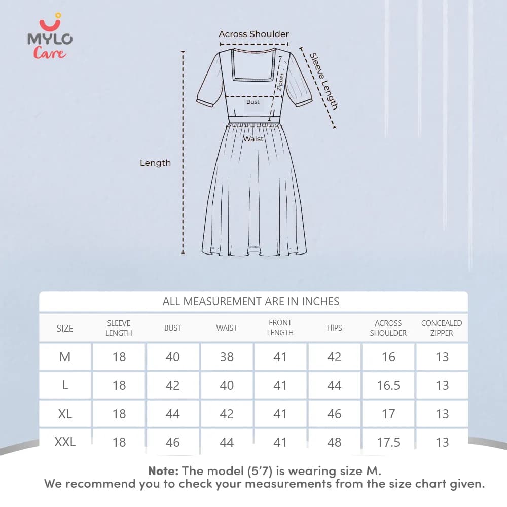 Maternity Dresses For Women with Both Side Zipper For Easy Feeding | Adjustable Belt for Growing Belly | Maxi Nighty Dress | Liberty Navy | L