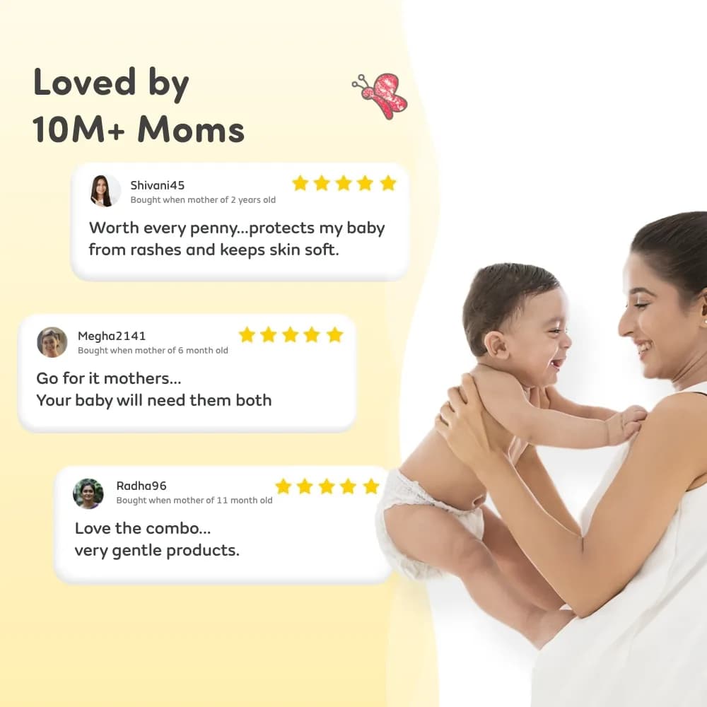 Baby Diaper Pants Medium (M) 7-8 kgs - (76 count) Leak Proof + Extra Virgin Coconut Oil (200ml)