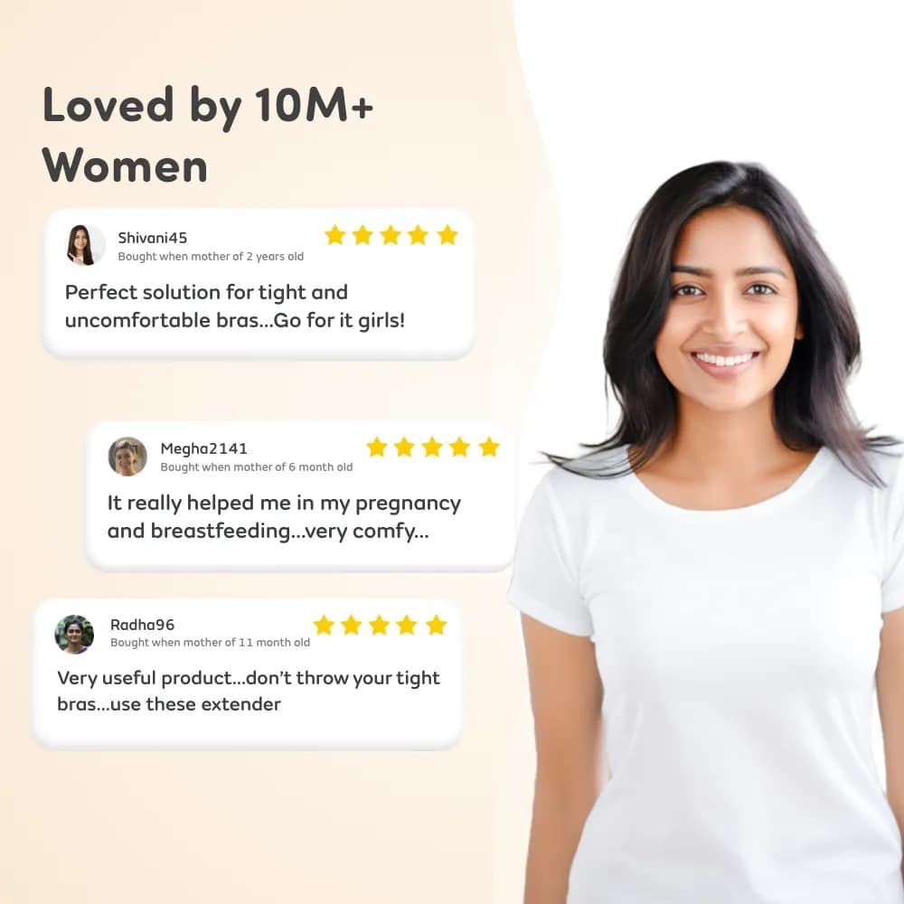Bra Extenders with Extra Elastic Hooks | Makes Bra Comfortable | Increases Bra Band Strength - White - Pack of 3