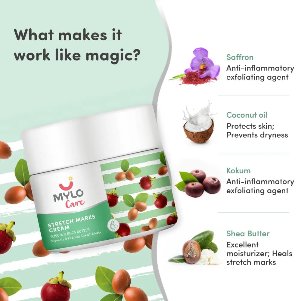 Stretch Marks Cream for Women - Clinically Proven | Removes Stretch Marks | Made Safe Certified | Safe During Pregnancy & Breastfeeding (100ml + 100ml) Pack of 2