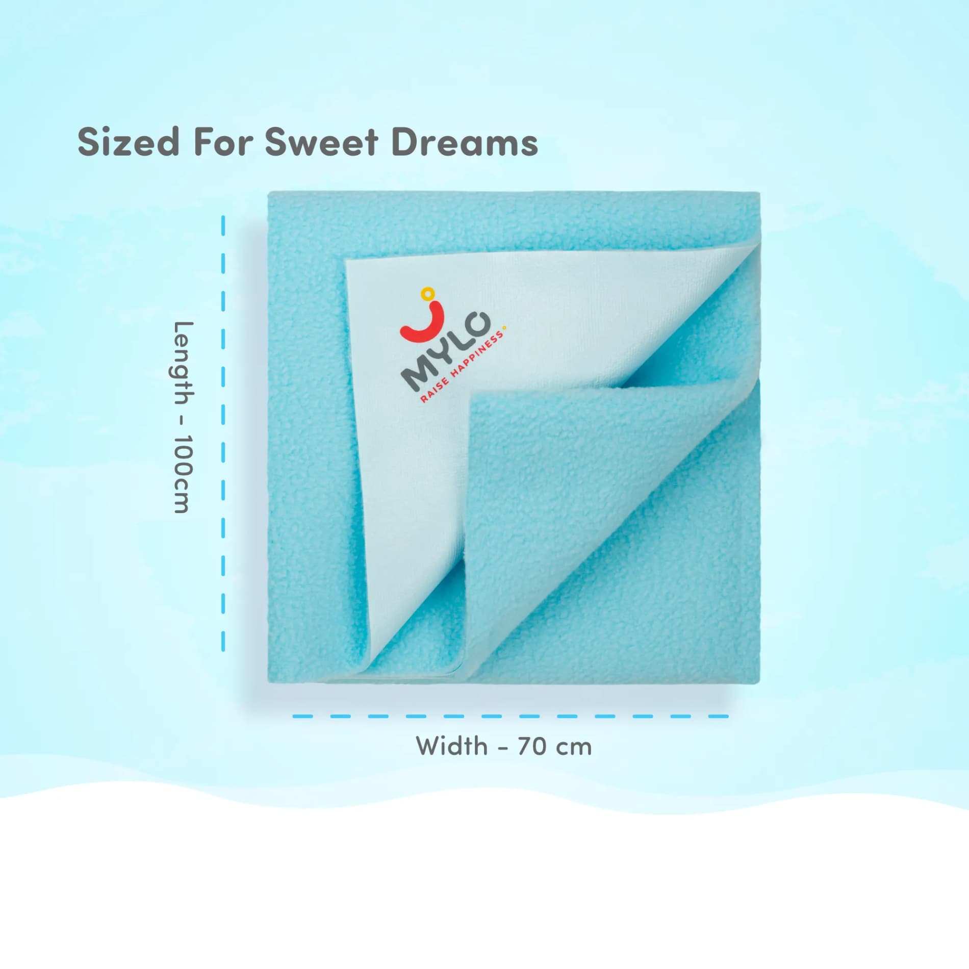 Waterproof Extra Absorbent Baby Dry Sheet & Bed Protector | Guards Against Spills, Stains & Nappy Leaks | Foldable & Portable - (Turquoise & Maroon) - Pack of 2
