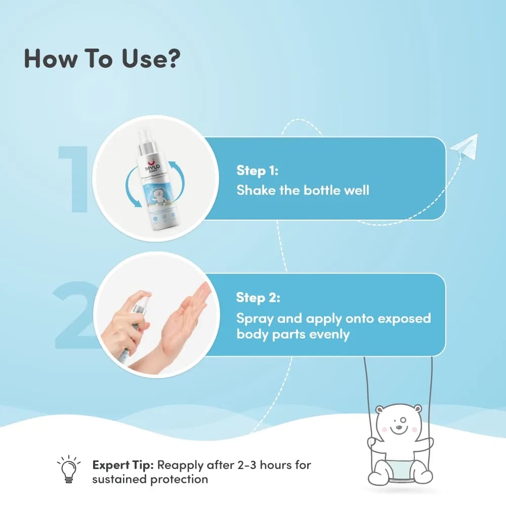 Baby Mosquito Spray | 100% Natural Ingredients | Protects Against Dengue, Malaria, Chikungunya | 100 ml