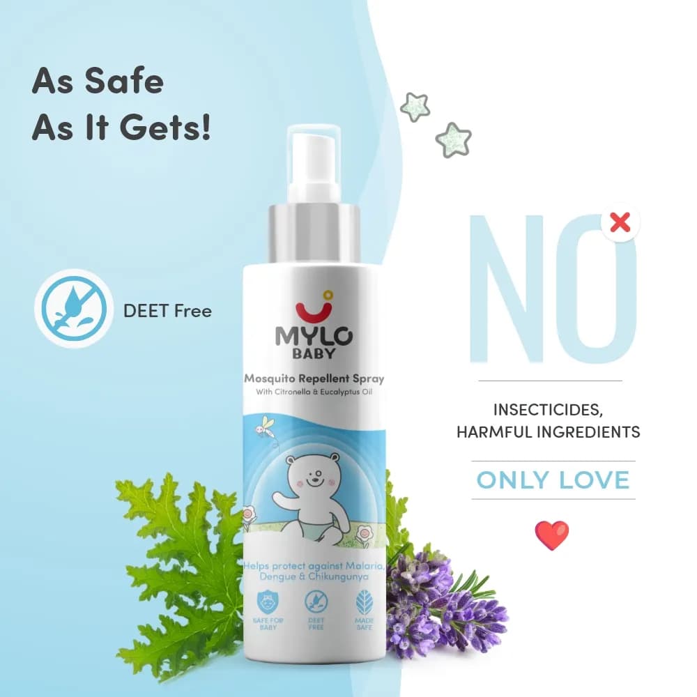 Baby Mosquito Spray | 100% Natural Ingredients | Protects Against Dengue, Malaria, Chikungunya | 100 ml