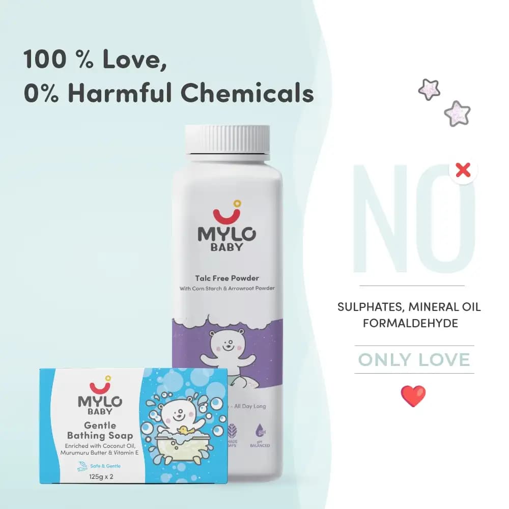 Super Saver Combo- Baby Soap 75 gm (Pack of 2) + Baby Powder 300 gm (Pack of 1)