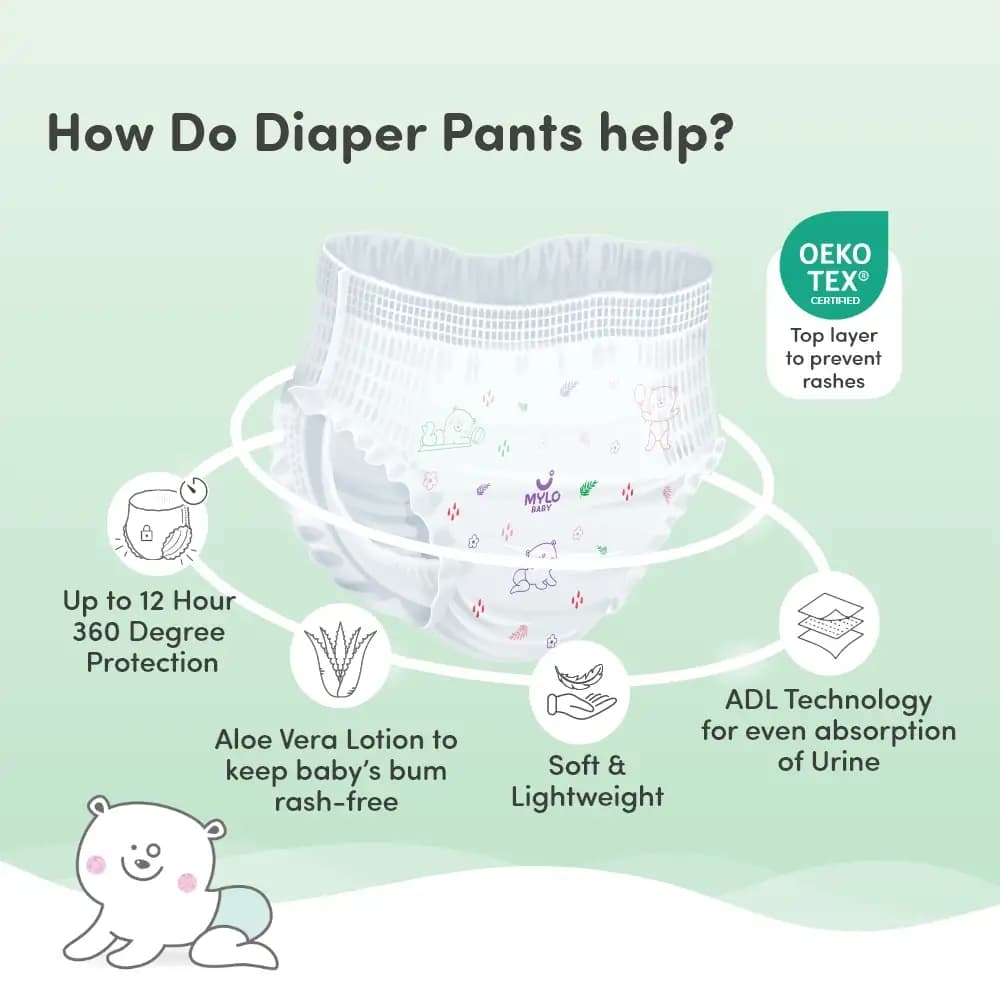 Baby Diaper Pants (S) - Jumbo Pack + Premium Wipes (PO2)
