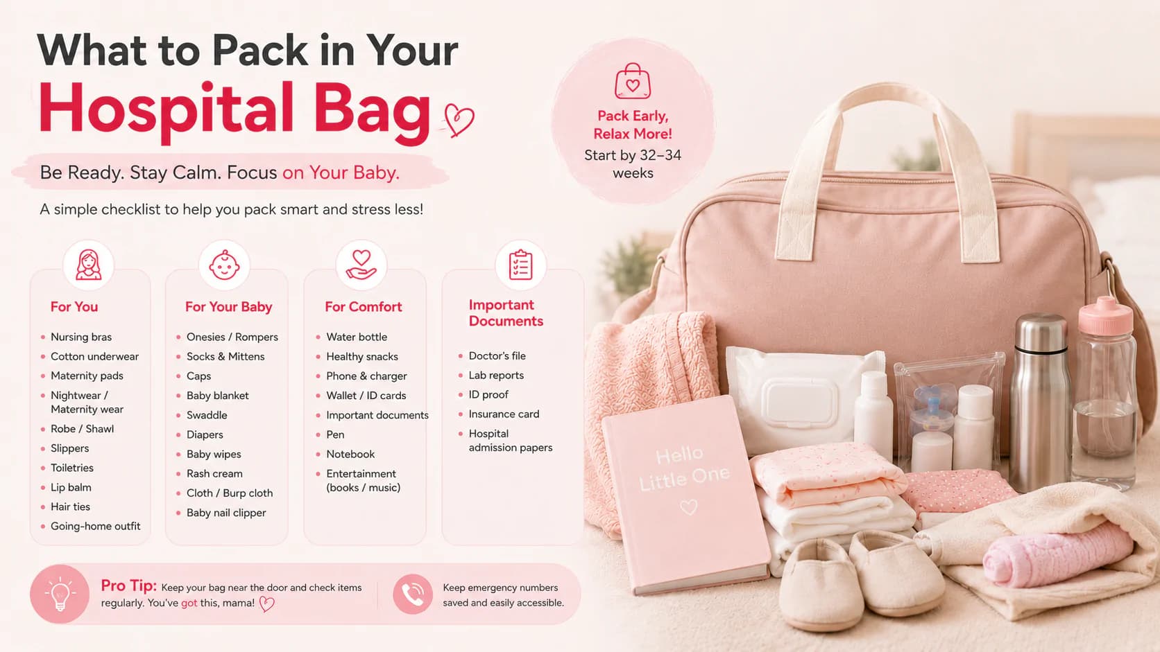 Hospital Bag Checklist 2026: What to Pack for You and Your Baby (Complete List)